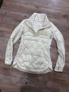 Lululemon Down Light Cream Quilted Pullover Jacket 6